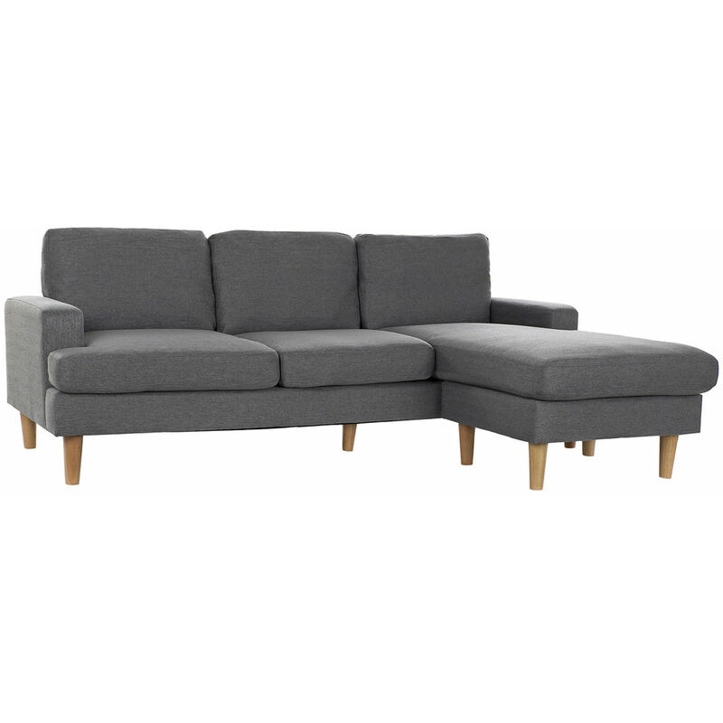 

Bh Design - Sofá Chaise Longue DKD Home Decor Lino Tradicional Gris oscuro (193 x 131 x 77 cm)