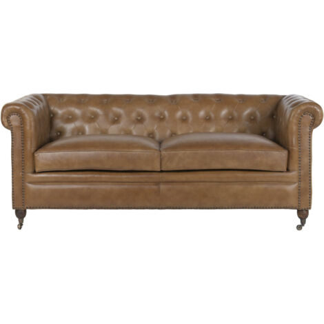 Sofa Chester Piel 190X77X80 3 Plazas