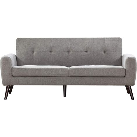 Sofa Compact Cotton Loveseat Wood Legs - 3 Seater