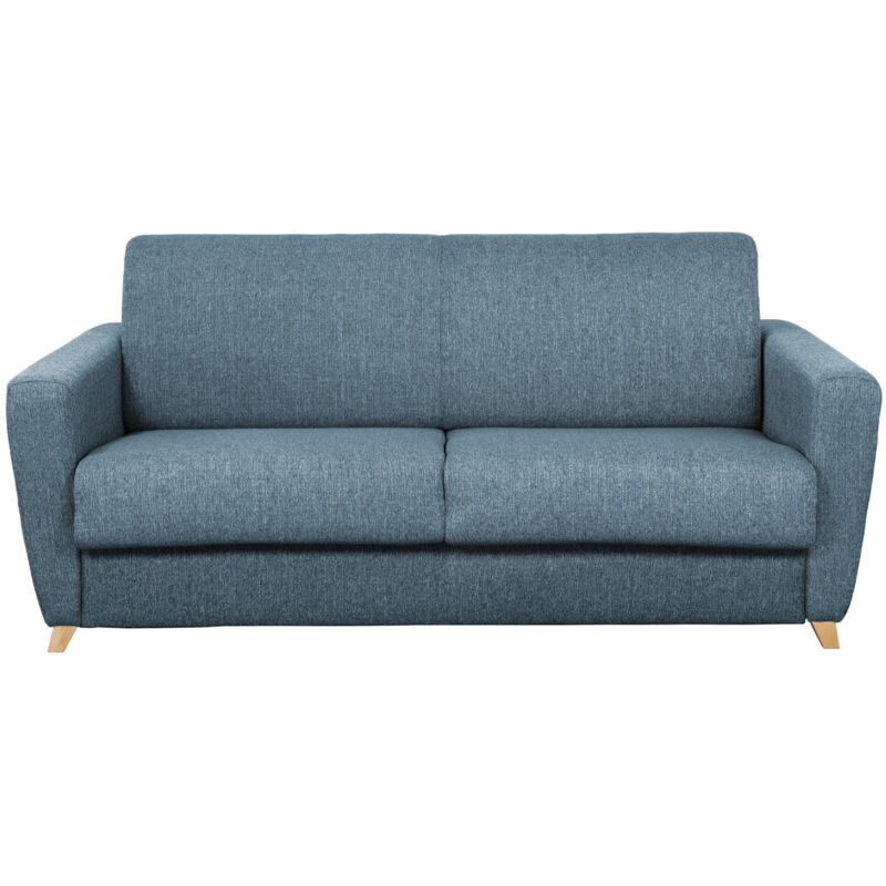 

Sofá convertible nórdico azul y madera GRAHAM