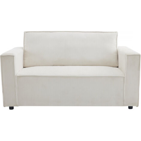 Sofá convertible recto de pana &lt&gt - 2 asientos - Beige