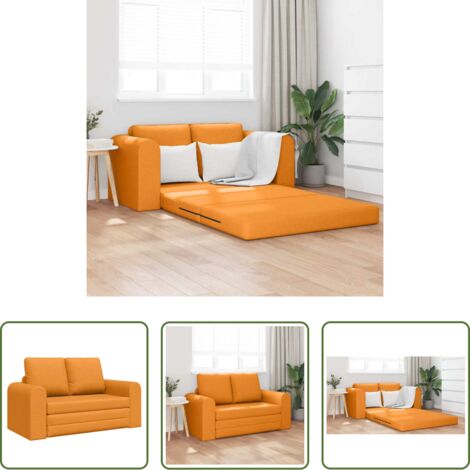 Sofá convertible -  Sofá cama 60cm Amarillo oscuro tela