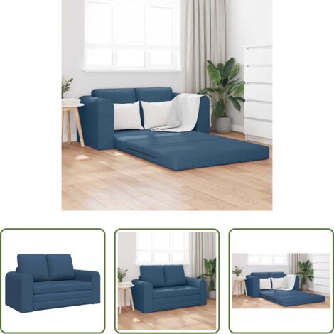 Sofá convertible -  Sofá cama 60cm Azul tela