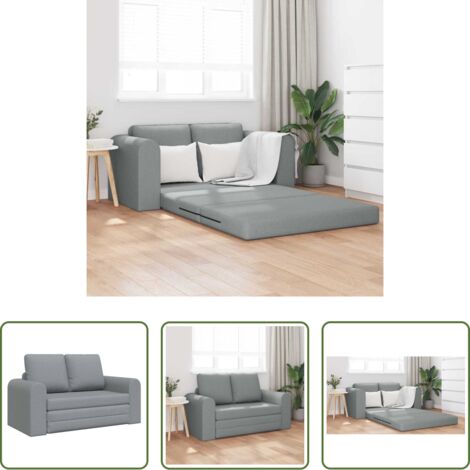 Sofá convertible -  Sofá cama 60cm Gris Claro tela
