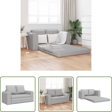 Sofá convertible -  Sofá cama 60cm Gris Nube tela