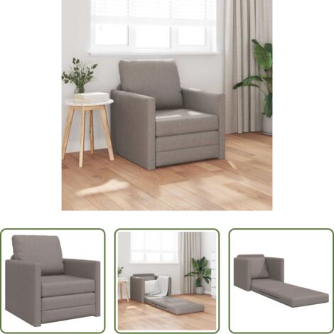 Sofá convertible -  Sofá cama 60cm Taupé tela