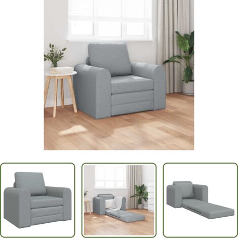 Sofá convertible -  Sofá cama Gris Claro 98 x 71 x 83 cm tela