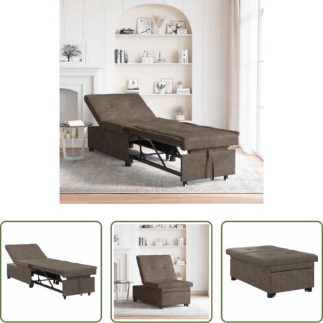 Sofá convertible -  Sofá cama Gris oscuro 194 x 67 x 82 cm Tela Huahua