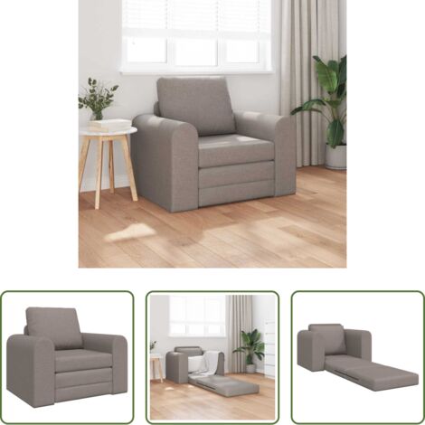 Sofá convertible -  Sofá cama Taupé 98 x 71 x 83 cm tela
