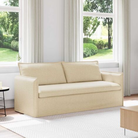 Sofá Crema 196 x 82 x 85 cm tela