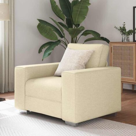Sofa Creme 100 x 77 x 82 cm Stoff vidaXL