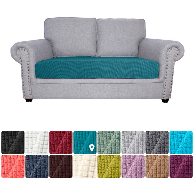 

Sofa cubiertas del asiento fundas de cojines del sofa 2 lugares extensible Spandex antideslizante jacquard Tejidos Muebles protector lavable (lago