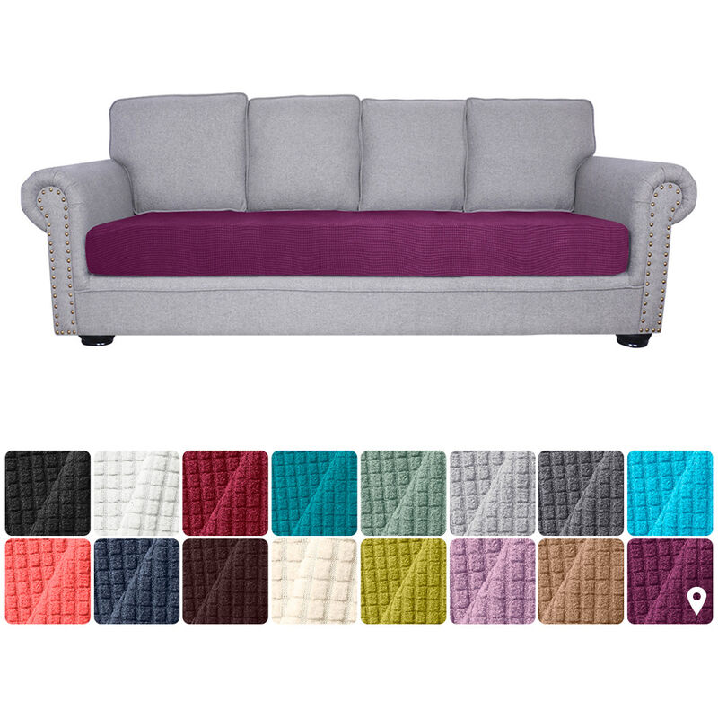 

Sofa cubiertas del asiento fundas de cojines del sofa extensible 4 Lugares Spandex antideslizante jacquard Tejidos Muebles protector lavable (purpura