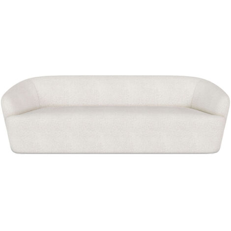 Sofá Curvo de 3 Plazas de Tela Bouclé - Bold