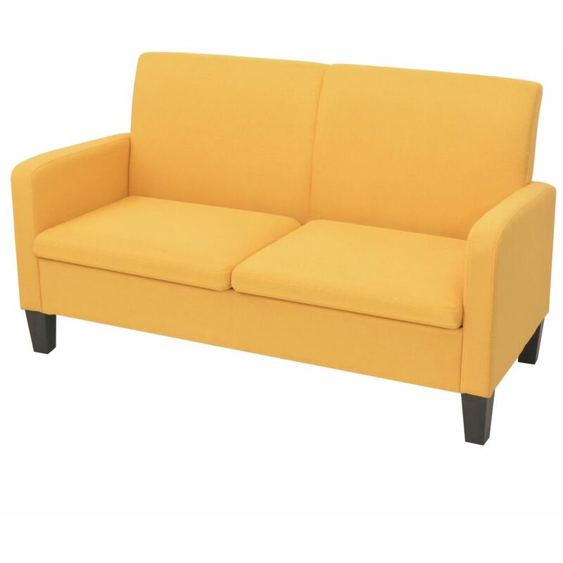 

Sofá de 2 plazas 135x65x76 cm amarillo