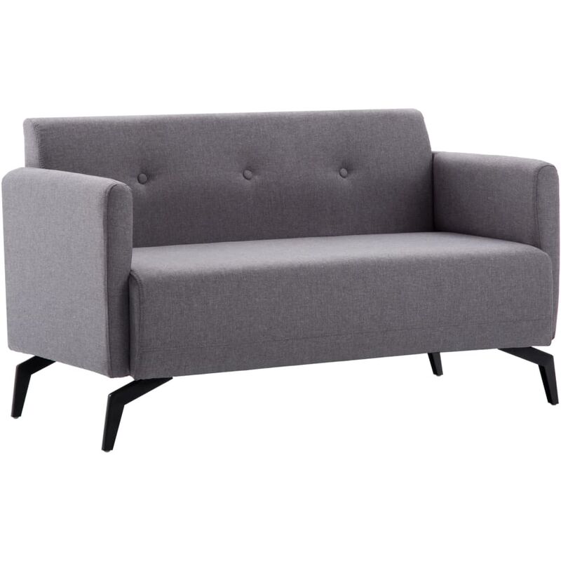 

Sofá de 2 Plazas con Tapizado de Tela 115x60x67 cm Gris Claro - Gris - Vidaxl