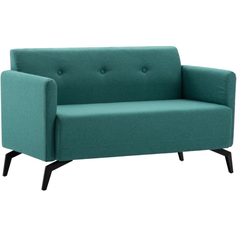 

Sofá de 2 Plazas con Tapizado de Tela 115x60x67 cm Verde - Verde - Vidaxl