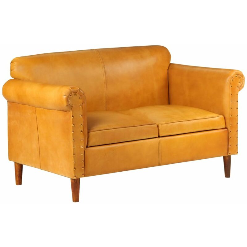 

Sofa de 2 plazas cuero autentico marron