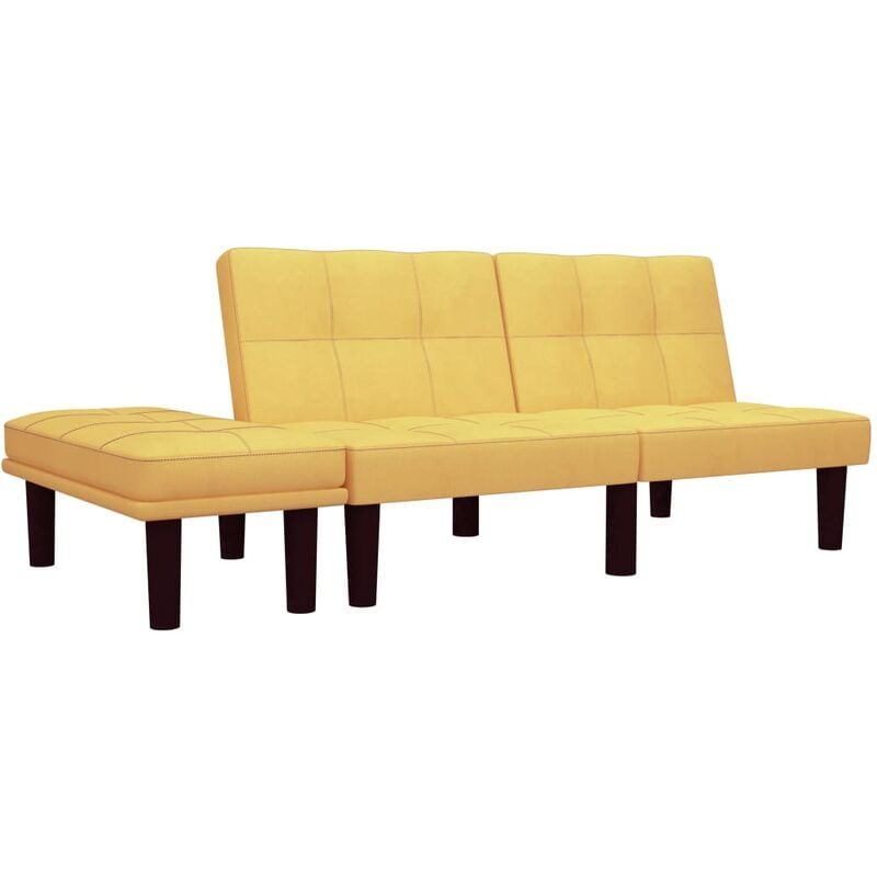 

Sofa de 2 plazas de tela amarillo