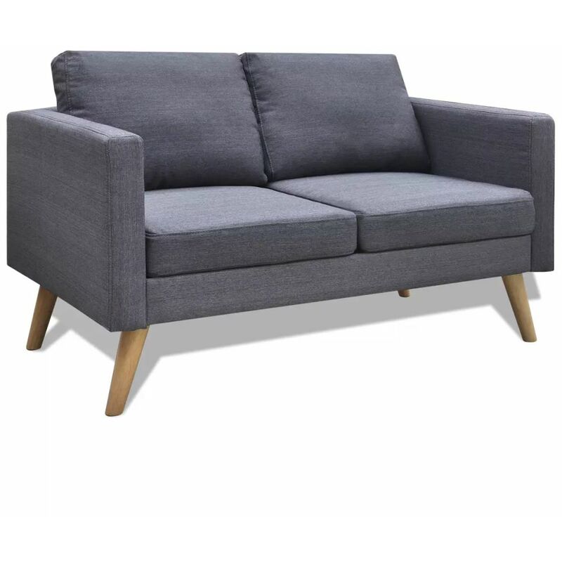 

Sofa de 2 plazas de tela gris oscuro