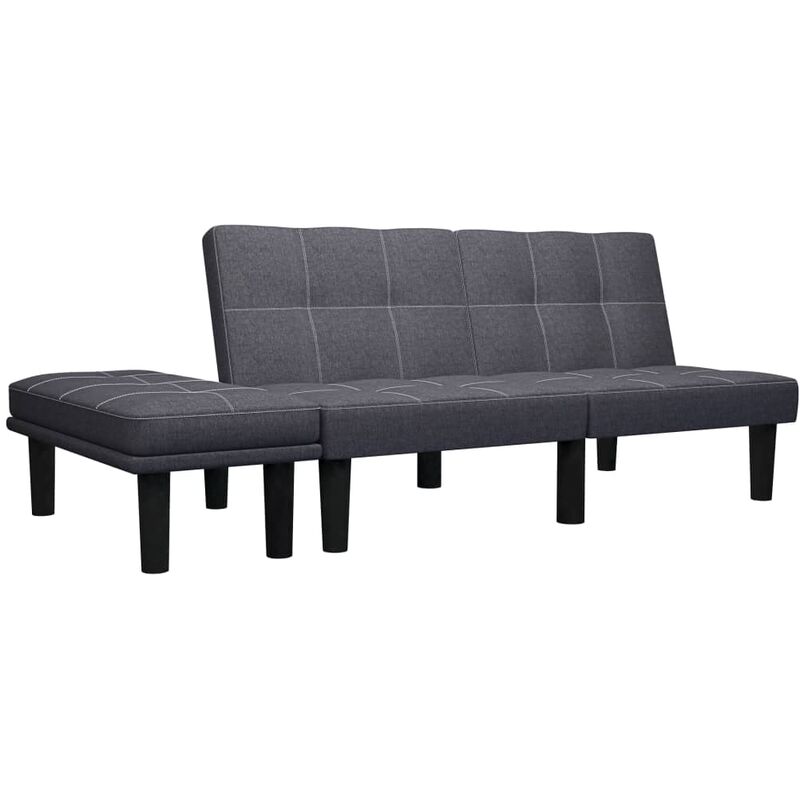 

Sofa de 2 plazas de tela gris oscuro