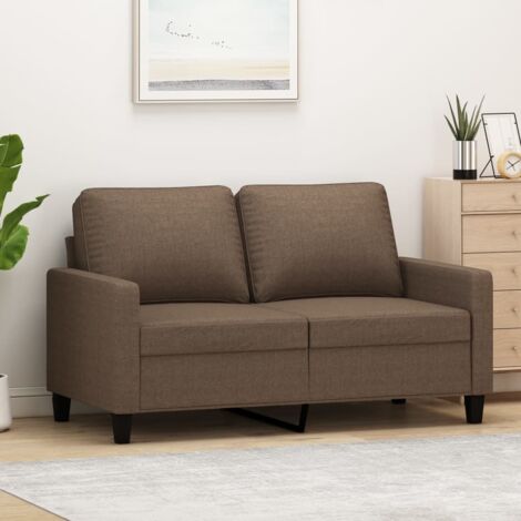 Sofá de 2 plazas de tela marrón 120 cm vidaXL