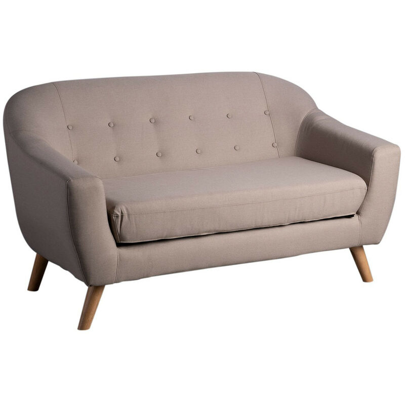 

Sofá de 2 Plazas en Lino y Tela Aktic SKLUM - Beige Lino