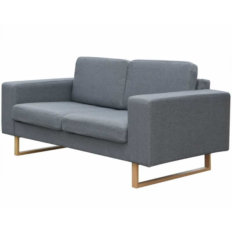 

Sofa de 2 plazas tela gris claro