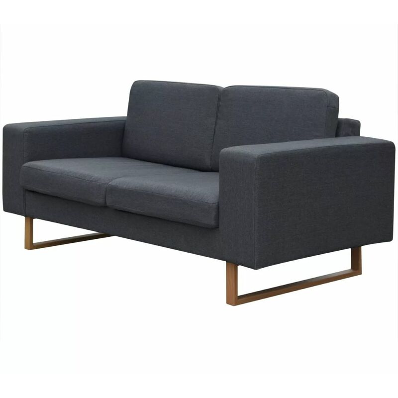 

Sofa de 2 plazas tela gris oscuro