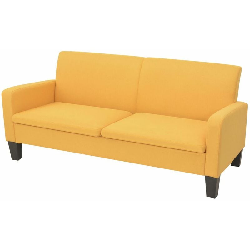

Sofá de 3 plazas 180x65x76 cm amarillo