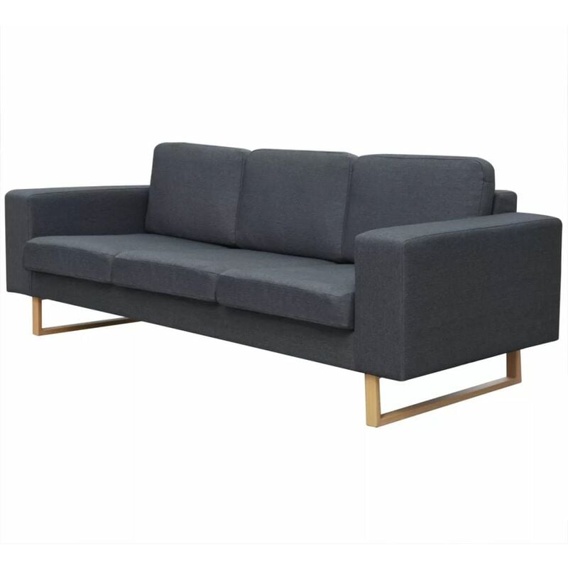 

Sofa de 3 plazas tela gris oscuro