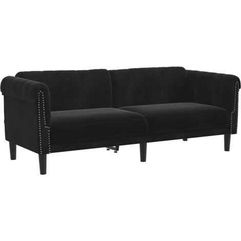 Sofá de 3 plazas terciopelo negro vidaXL