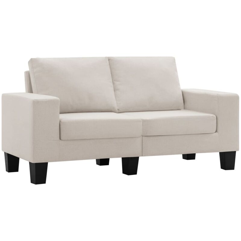 

Sofá de Tela de 2 Plazas Crema - Crema - Vidaxl