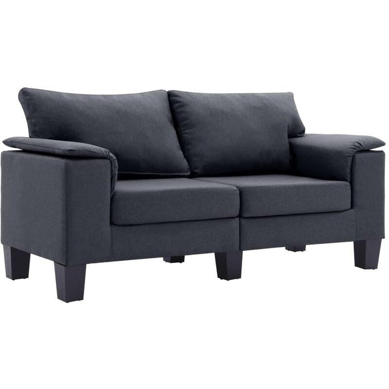 

vidaXL Sofá de Tela de 2 Plazas Gris Oscuro - Gris