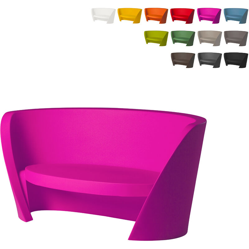 

Sofá de diseño moderno para exterior y jardín Slide Rap | Fucsia