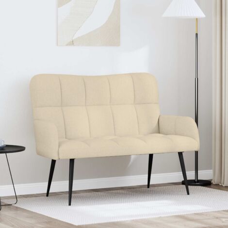 Sofá de Dos Plazas Crema 115 x 61 x 87 cm tela