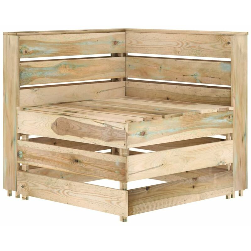 

Sofa de esquina de pales para jardin madera de pino impregnada