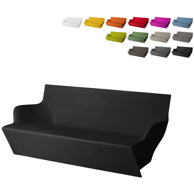 

Sofá de exterior con 2 plazas Cojín Estilo Origami Diseño Kami Yon | Negro - Slide