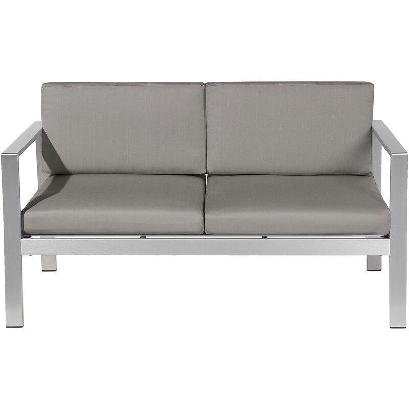 

Sofá de jardín 2 plazas en aluminio gris oscuro SALERNO