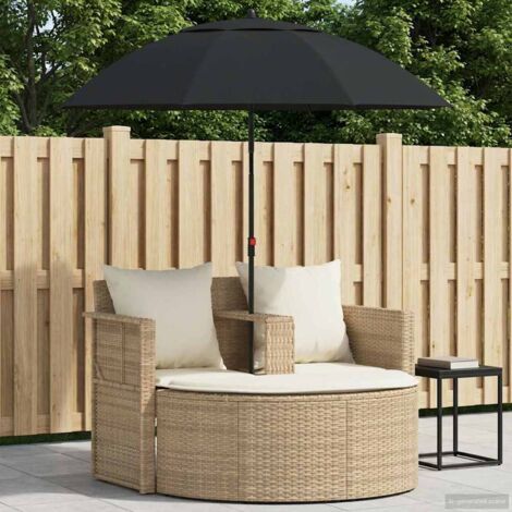 Sofá de jardín con cojín 8 pcs Beige y crema ratán sintético