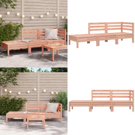 Sofá de jardín de 3 plazas madera maciza de abeto Douglas - Sofá de madera - Sofá de exterior