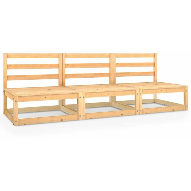 

Sofa de jardin de 3 plazas madera maciza de pino