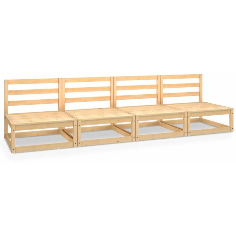 

Sofa de jardin de 4 plazas madera maciza de pino