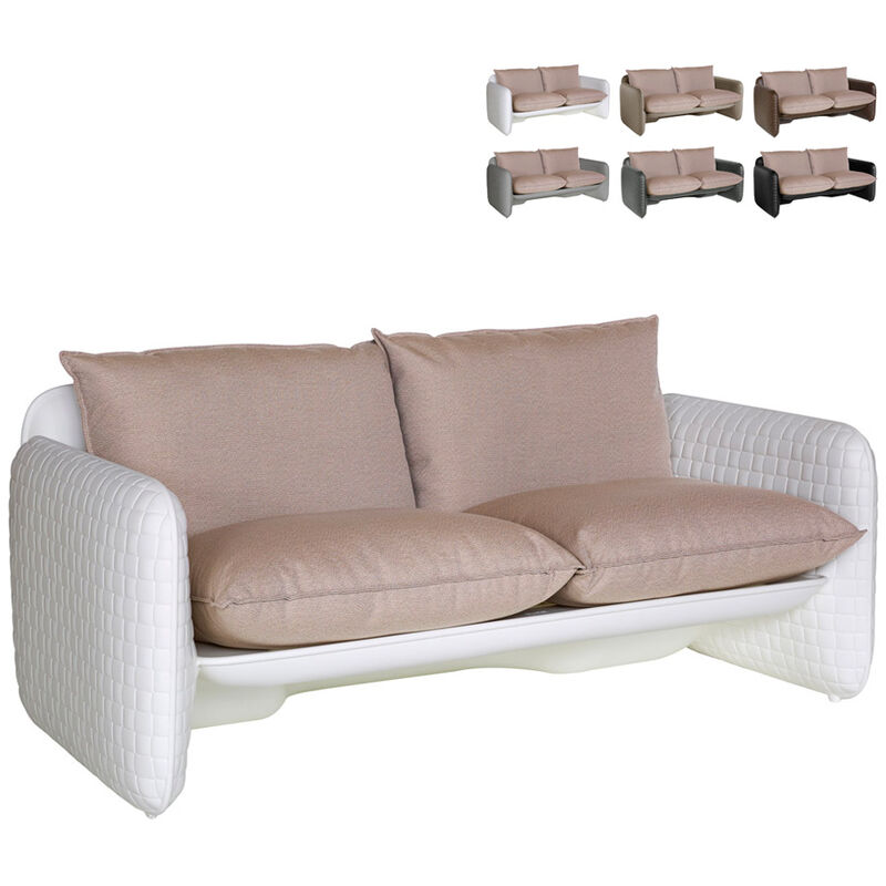 

Sofá para interiores y exteriores diseño moderno Mara Sofa | Color: Blanco - Slide