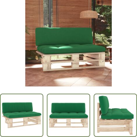 Sofá de madera -  Sofá central de palets para jardín madera pino impregnada