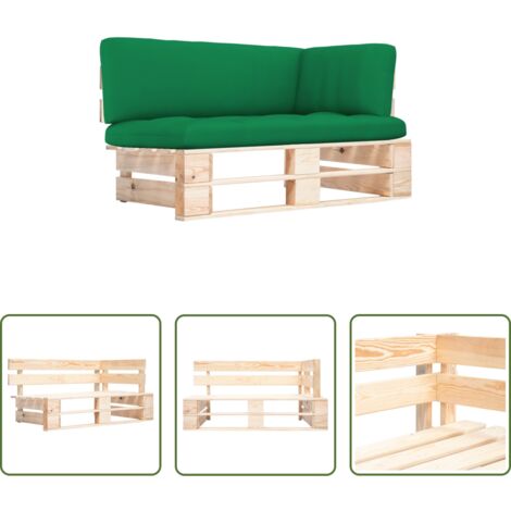 Sofá de madera -  Sofá de esquina de palets de jardín madera de pino impregnada
