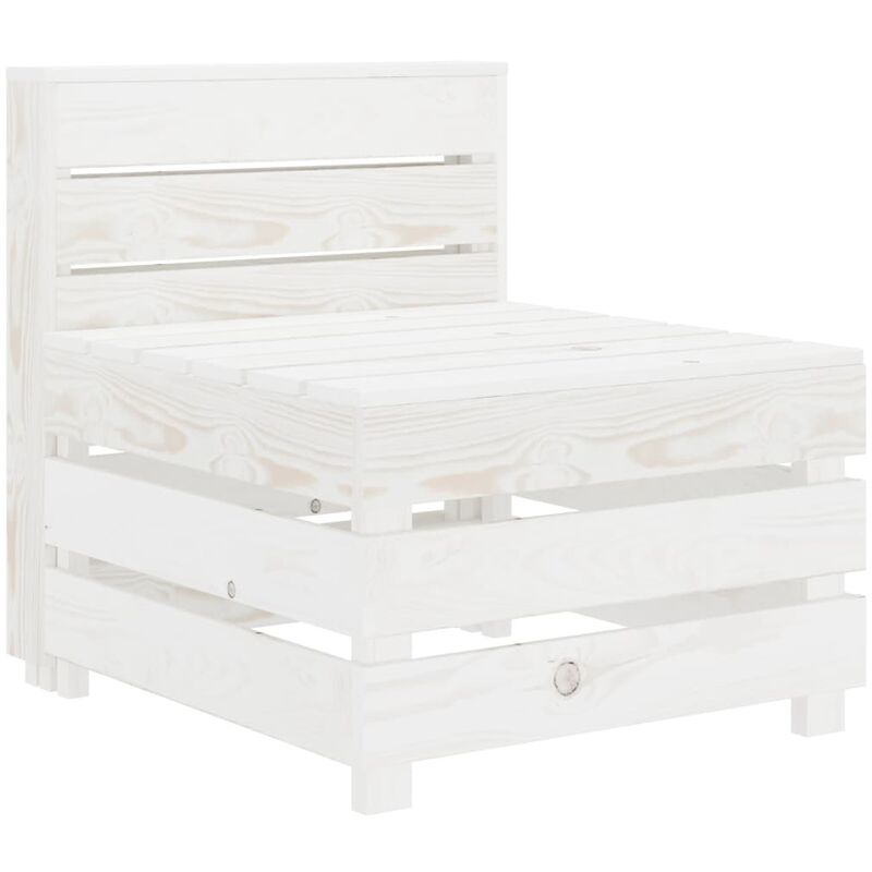 

vidaXL Sofá de palés de jardín madera blanco - Blanco