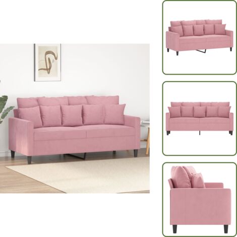Sofá de sala - vidaXL Sofá de 2 plazas terciopelo rosa 140 cm - Sofá de estar