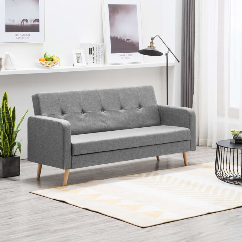 

Sofa de tela gris claro