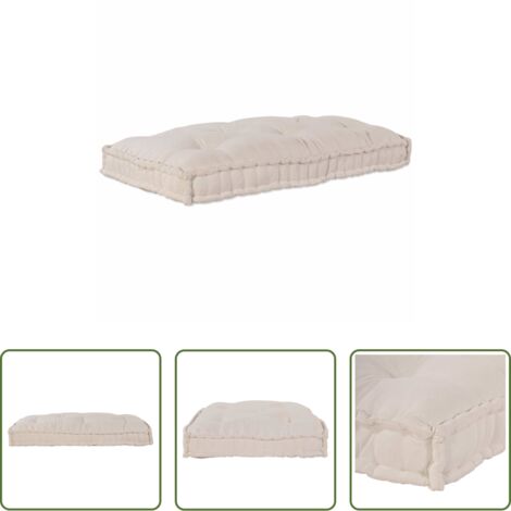 Sofá de tela - Sofá modular de patchwork Crema 120 x 80 x 12 cm tela
